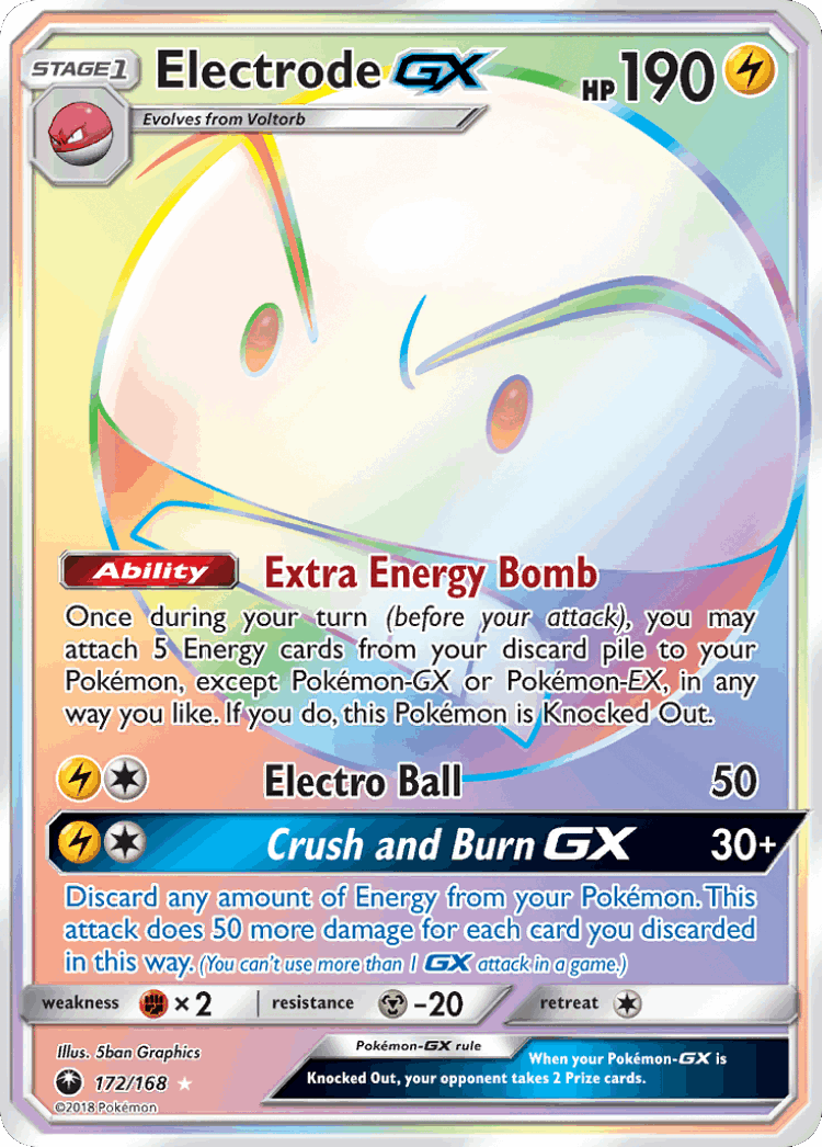 Electrode-GX #172 from Celestial Storm - Rare Rainbow - Illustrated by 5ban Graphics