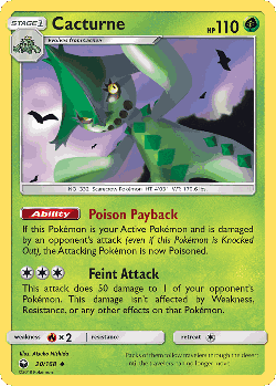 Cacturne Pokémon TCG card art