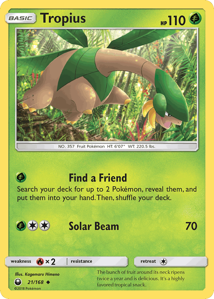 Tropius #21 from Celestial Storm - Uncommon - Illustrated by Kagemaru Himeno