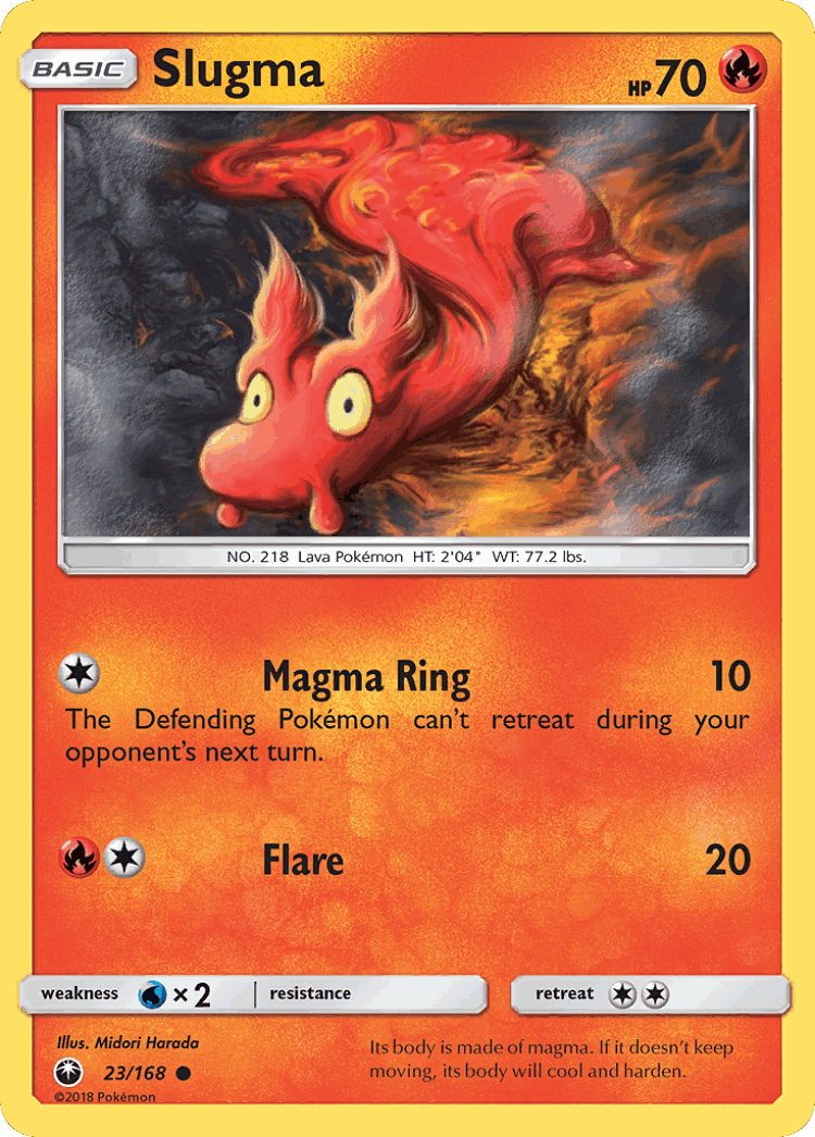Slugma #23 from Celestial Storm - Common - Illustrated by Midori Harada