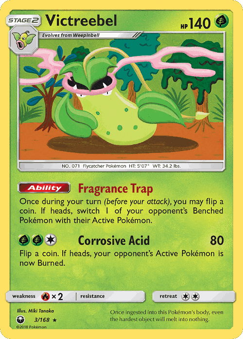 Victreebel #3 from Celestial Storm - Rare Holo - Illustrated by Miki Tanaka