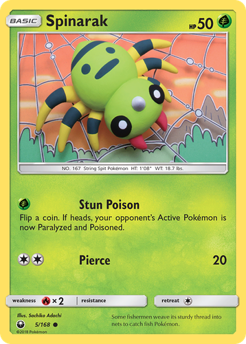 Spinarak Pokémon TCG card art