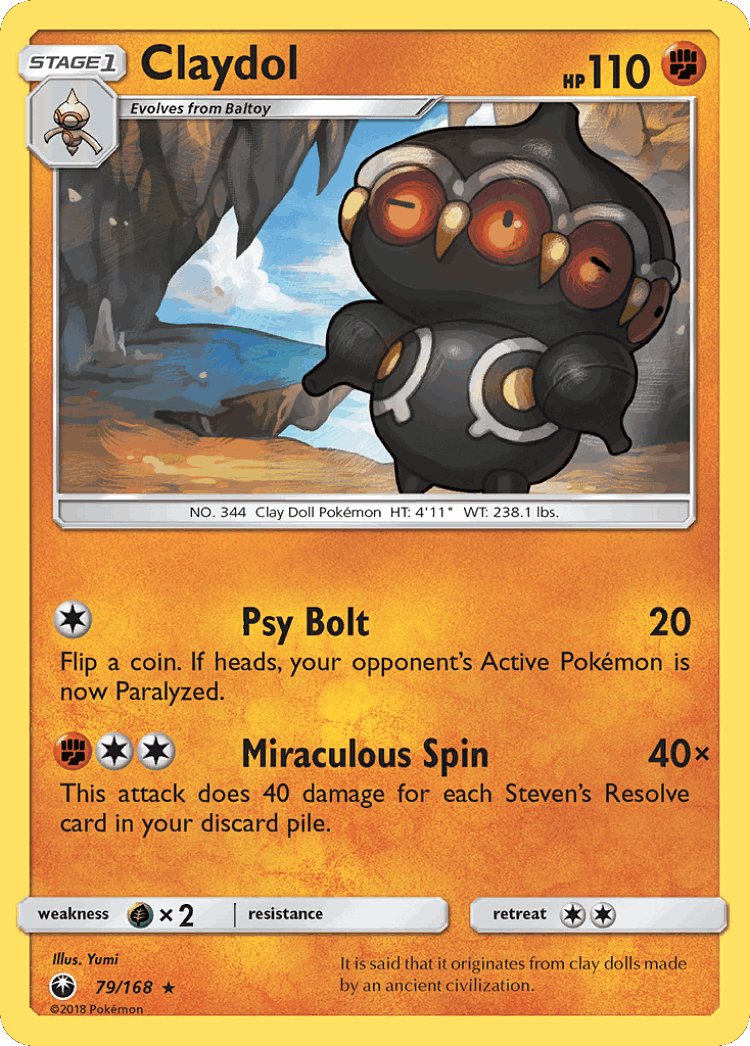 Claydol #79 from Celestial Storm - Rare - Illustrated by Yumi