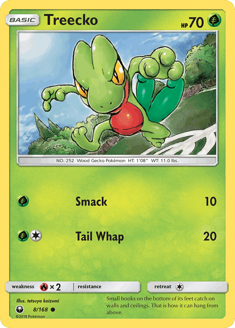 Treecko #8 from Celestial Storm - Common - Illustrated by tetsuya koizumi