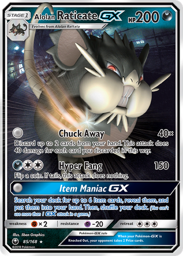 Alolan Raticate-GX 85, Celestial Storm