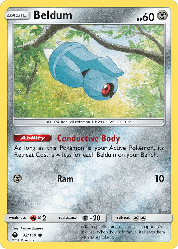 Beldum #92 from Celestial Storm - Common - Illustrated by Naoyo Kimura