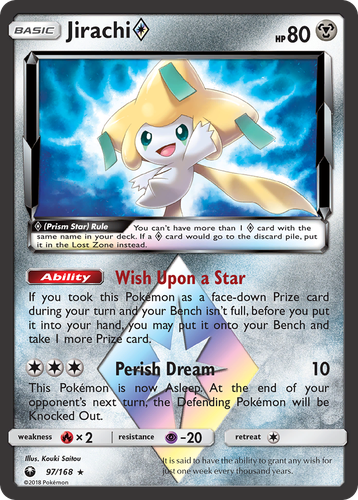 Jirachi ◇ #97 from Celestial Storm - Rare Prism Star - Illustrated by Kouki Saitou