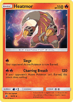 Heatmor Pokémon TCG card art