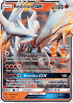 Reshiram-GX Pokémon TCG card art