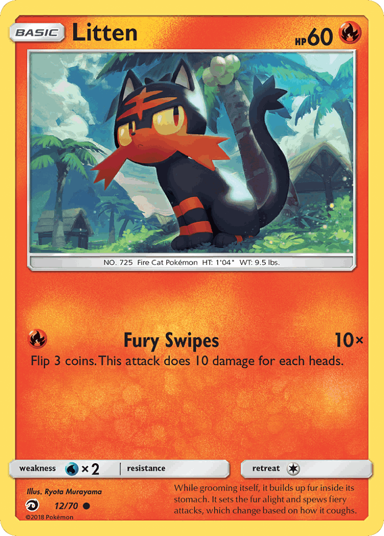 Litten #12 from Dragon Majesty - Common - Illustrated by Ryota Murayama