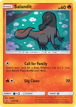 Salandit Pokémon TCG card art