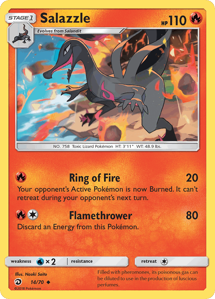 Salazzle #14 from Dragon Majesty - Uncommon - Illustrated by Naoki Saito