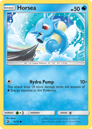 Horsea #16 from Dragon Majesty - Common - Illustrated by Mizue