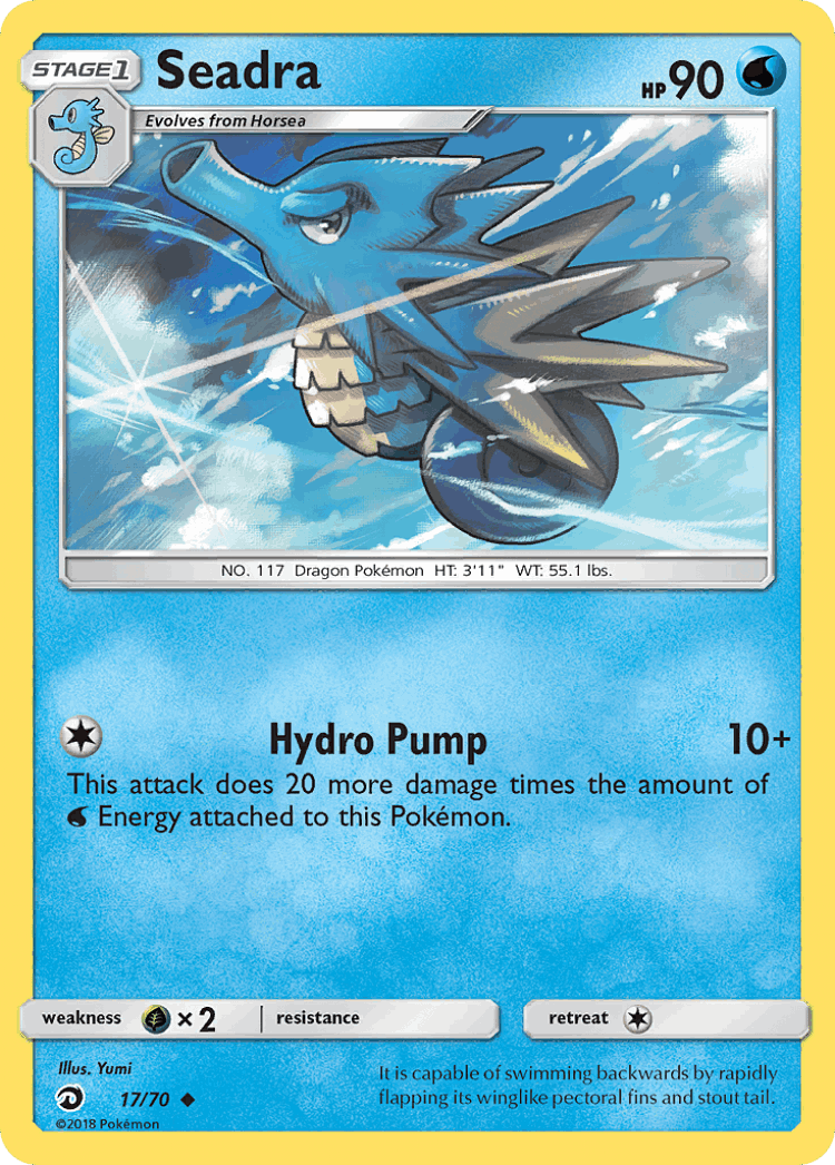 Seadra #17 from Dragon Majesty - Uncommon - Illustrated by Yumi