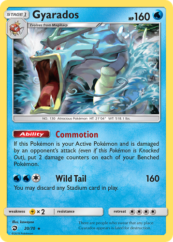Gyarados #20 from Dragon Majesty - Rare Holo - Illustrated by kawayoo