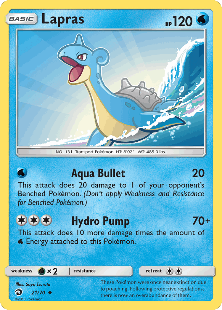 Lapras #21 from Dragon Majesty - Uncommon - Illustrated by Saya Tsuruta