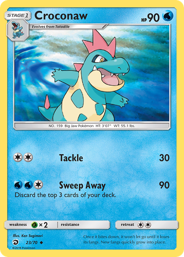 Croconaw #23 from Dragon Majesty - Uncommon - Illustrated by Ken Sugimori