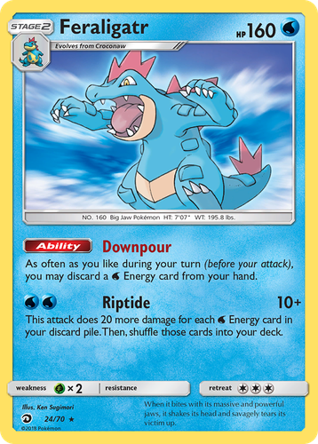 Feraligatr #24 from Dragon Majesty - Rare Holo - Illustrated by Ken Sugimori