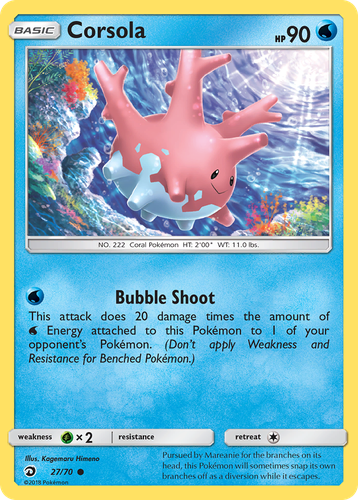 Corsola #27 from Dragon Majesty - Common - Illustrated by Kagemaru Himeno