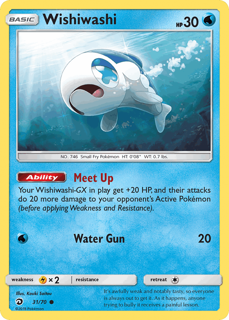 Wishiwashi #31 from Dragon Majesty - Common - Illustrated by Kouki Saitou