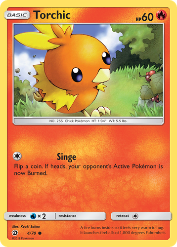 Torchic #4 from Dragon Majesty - Common - Illustrated by Kouki Saitou