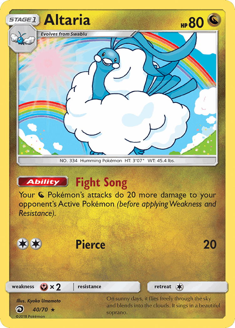 Altaria #40 from Dragon Majesty - Rare Holo - Illustrated by Kyoko Umemoto