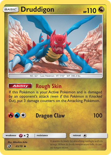 Druddigon #45 from Dragon Majesty - Uncommon - Illustrated by Mitsuhiro Arita
