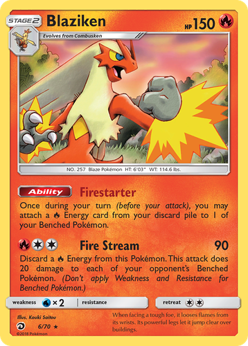 Blaziken #6 from Dragon Majesty - Rare Holo - Illustrated by Kouki Saitou
