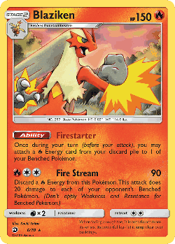 Blaziken Pokémon TCG card art