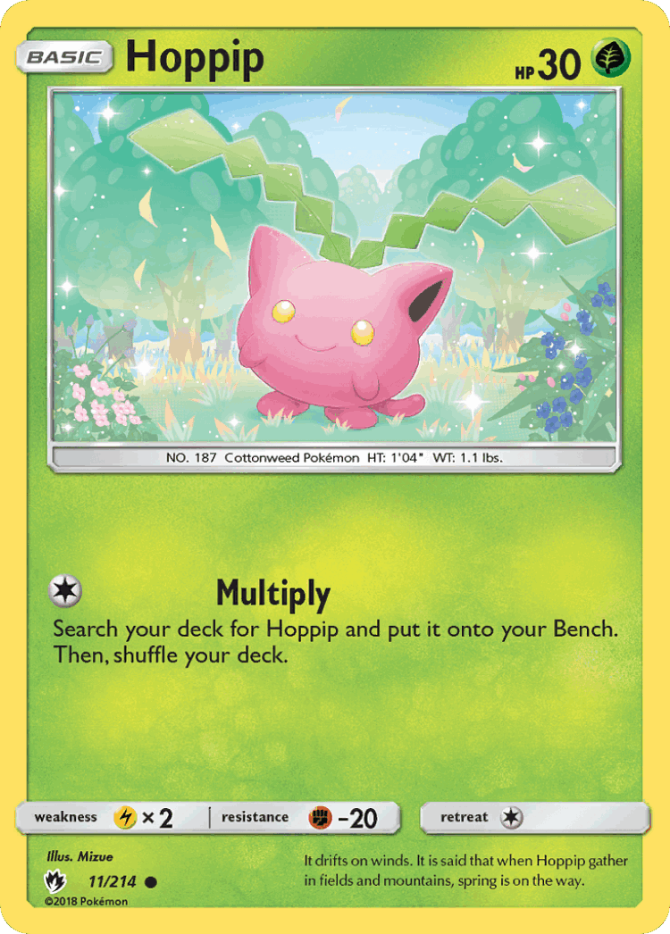 Hoppip #11 from Lost Thunder - Common - Illustrated by Mizue