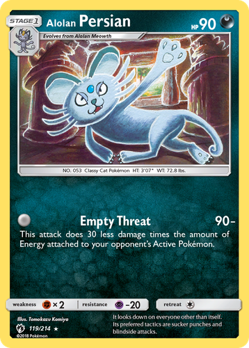 Alolan Persian 119, Lost Thunder