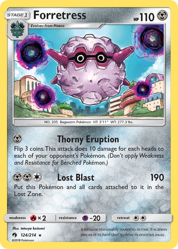 Forretress 124, Lost Thunder