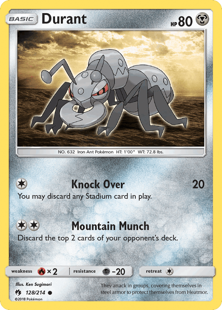Durant #128 from Lost Thunder - Common - Illustrated by Ken Sugimori