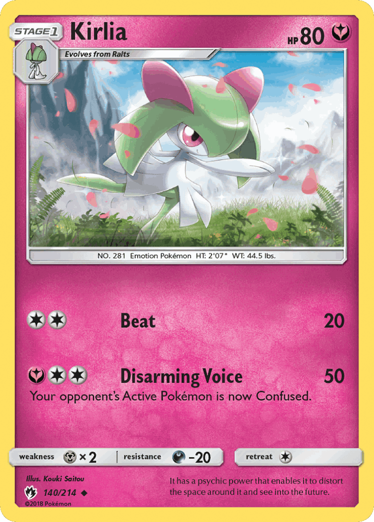 Kirlia #140 from Lost Thunder - Uncommon - Illustrated by Kouki Saitou