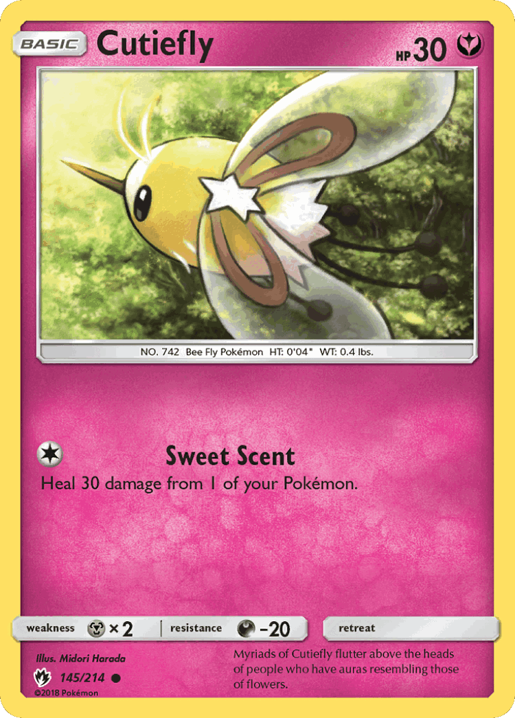 Cutiefly #145 from Lost Thunder - Common - Illustrated by Midori Harada