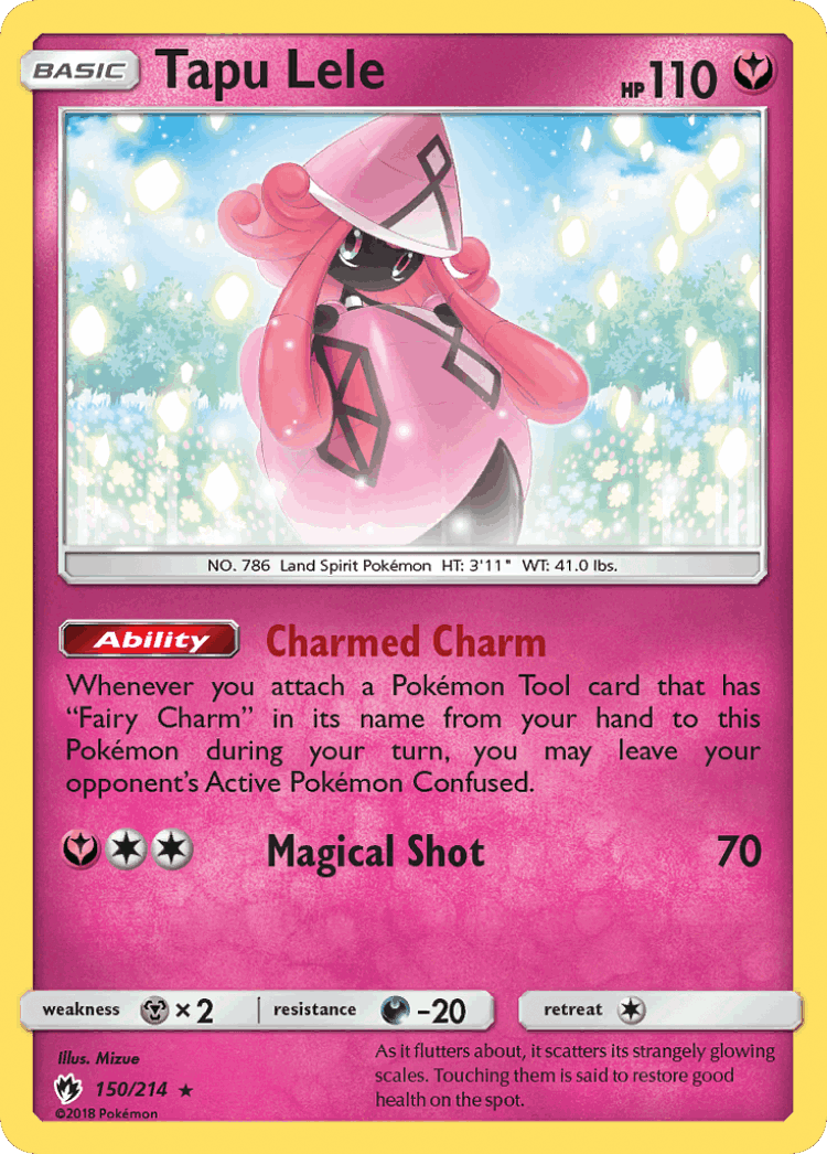 Tapu Lele #150 from Lost Thunder - Rare Holo - Illustrated by Mizue