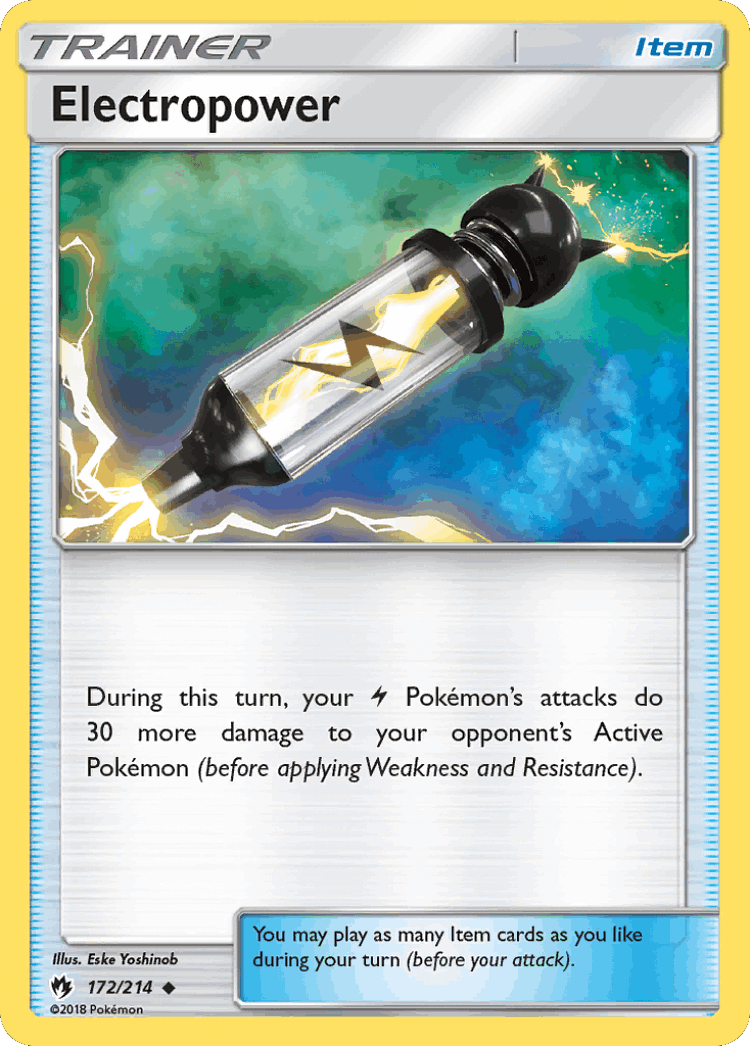 Electropower #172 from Lost Thunder - Uncommon - Illustrated by Eske Yoshinob