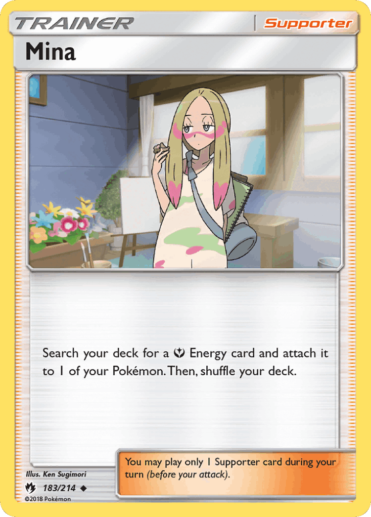 Mina #183 from Lost Thunder - Uncommon - Illustrated by Ken Sugimori