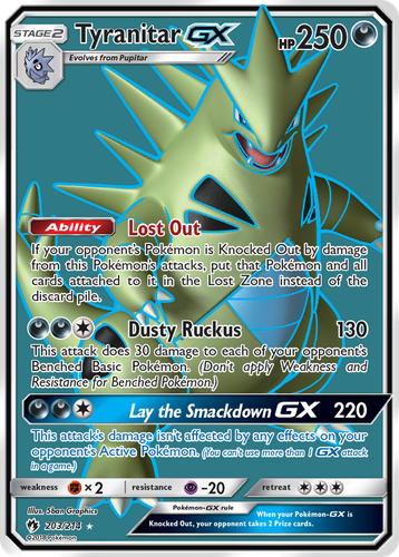 Tyranitar-GX 203, Lost Thunder