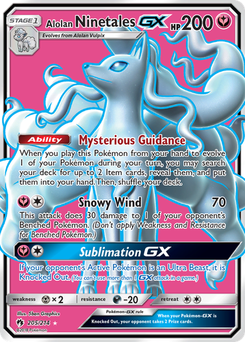 Alolan Ninetales-GX 205, Lost Thunder