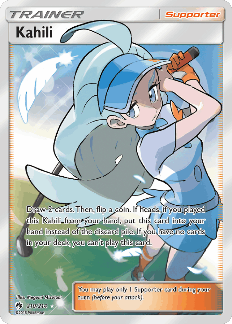 Kahili #210 from Lost Thunder - Rare Ultra - Illustrated by Megumi Mizutani