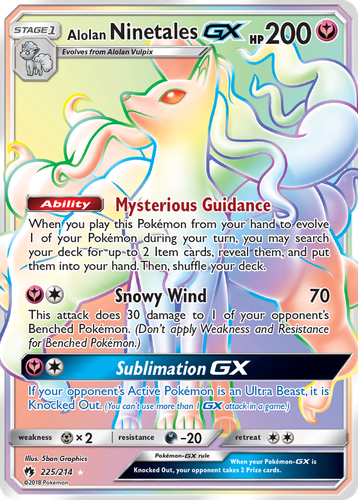 Alolan Ninetales-GX 225, Lost Thunder