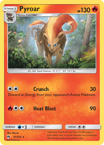 Pyroar 51, Lost Thunder