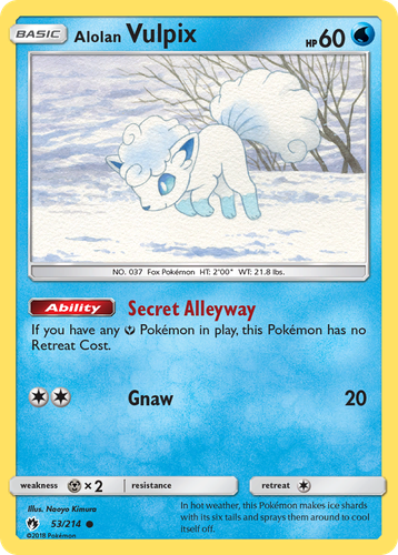 Alolan Vulpix 53, Lost Thunder