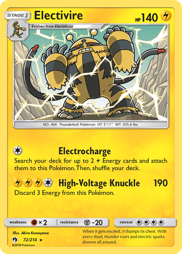 Electivire 72, Lost Thunder