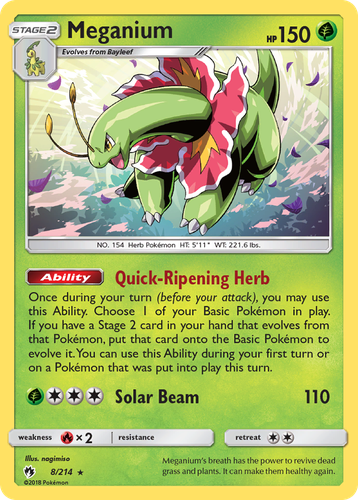 Meganium Pokémon TCG card art