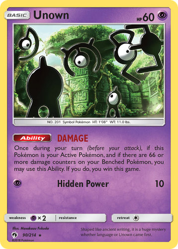 Unown 90, Lost Thunder