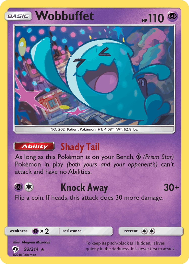 Wobbuffet #93 from Lost Thunder - Rare - Illustrated by Megumi Mizutani