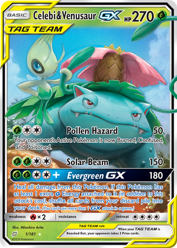 Celebi & Venusaur-GX Pokémon TCG card art