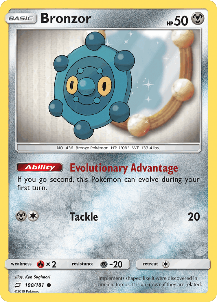 Bronzor #100 from Team Up - Common - Illustrated by Ken Sugimori